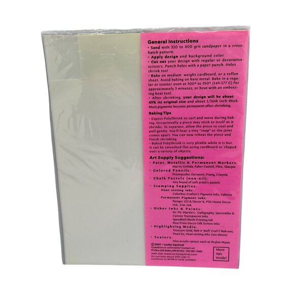 Polyshrink Artists Grade Shrink Plastic Sampler Pack - Picture 2 of 2